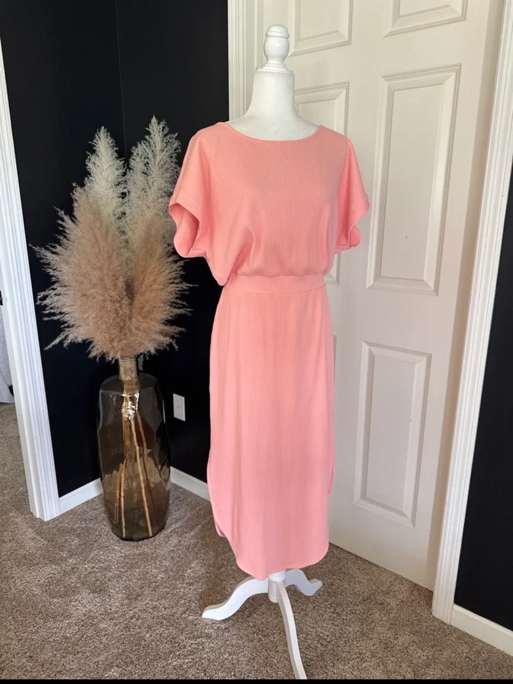 Anthropologie Daily Practice Dolman Sleeve Maxi Dress in Peach size Small - Picture 9 of 12